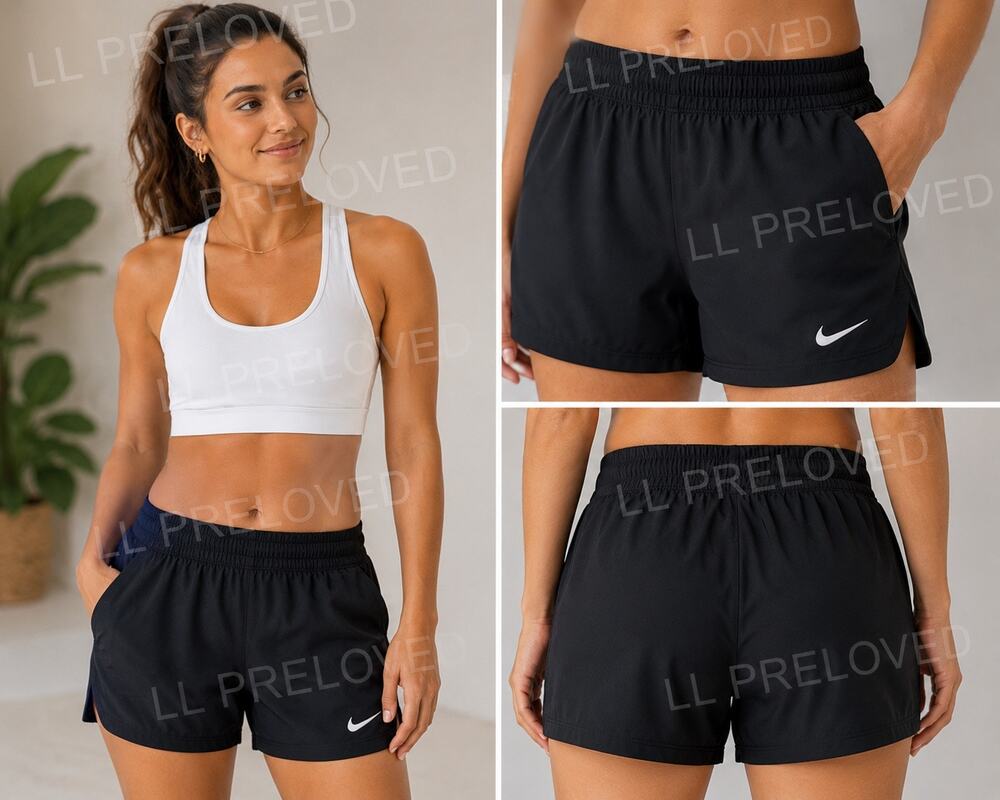 Nike Dri-FIT Women’s Black Athletic Training Shorts Size Small S Gym Running